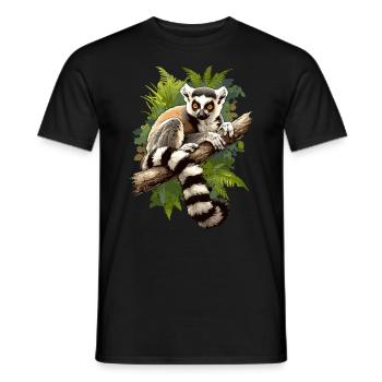 Lemuren Lemurs Lemur - Men's T-Shirt - black - Front - AI Model Male 178 light (178cm)
