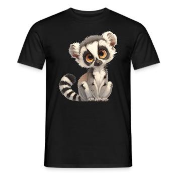 Lemuren Lemurs Lemur - Men's T-Shirt - black - Front - AI Model Male 178 light (178cm)