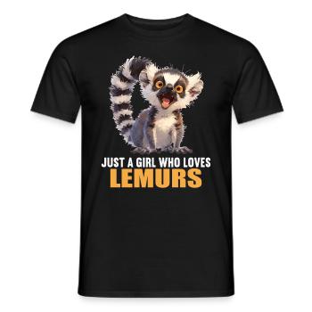 Lemuren Lemurs Lemur - Men's T-Shirt - black - Front - AI Model Male 178 light (178cm)