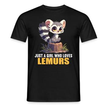 Lemuren Lemurs Lemur - Men's T-Shirt - black - Front - AI Model Male 178 light (178cm)