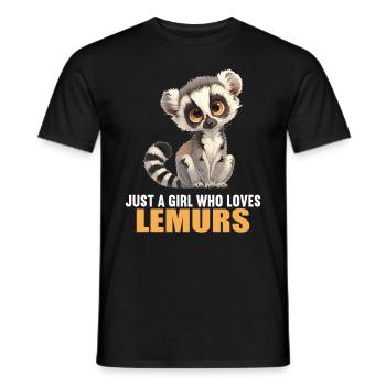 Lemuren Lemurs Lemur - Men's T-Shirt - black - Front - AI Model Male 178 light (178cm)