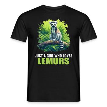 Lemuren Lemurs Lemur - Men's T-Shirt - black - Front - AI Model Male 178 light (178cm)