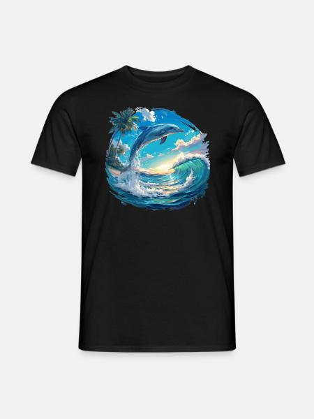 Dolphin Dolphins Dolphin - Men's T-Shirt - black