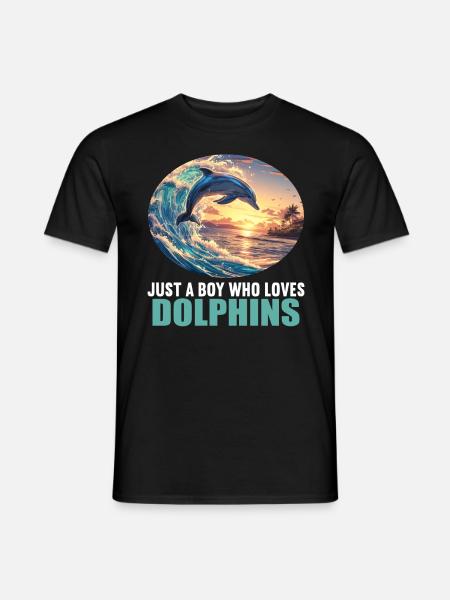 Dolphin Dolphins Dolphin - Men's T-Shirt - black