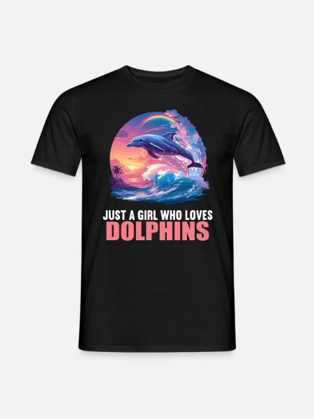 Dolphin Dolphins Dolphin - Men's T-Shirt - black