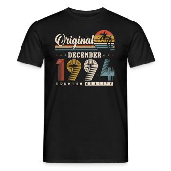 Original December 1994 Vintage Retro Birthday - Men's T-Shirt - black - Front - AI Model Male 178 light (178cm)