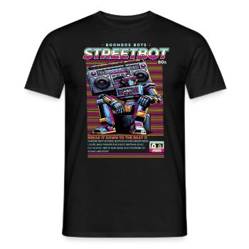 Roboter, Vintage - Männer T-Shirt - Schwarz - Vorne - AI Model Male 178 light (178cm)