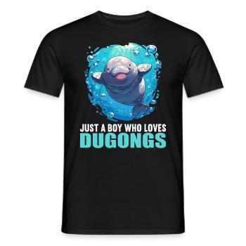 Seekuh Dugongs Dugong - Männer T-Shirt - Schwarz - Vorne - AI Model Male 178 light (178cm)