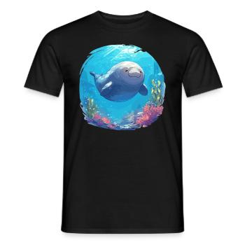 Seekuh Dugongs Dugong - Männer T-Shirt - Schwarz - Vorne - AI Model Male 178 light (178cm)