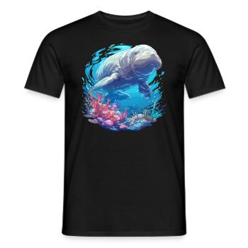Seekuh Dugongs Dugong - Männer T-Shirt - Schwarz - Vorne - AI Model Male 178 light (178cm)