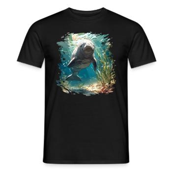 Seekuh Dugongs Dugong - Männer T-Shirt - Schwarz - Vorne - AI Model Male 178 light (178cm)