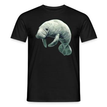 Lamantins Seekuh Lamantin - T-shirt homme - noir - Devant - AI Model Male 178 light (178cm)