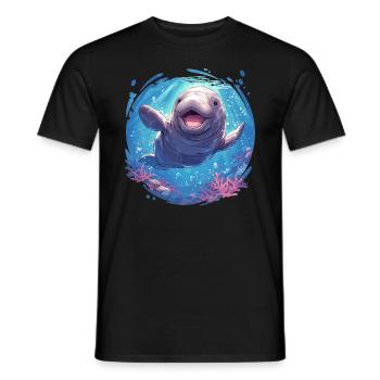 Lamantins Seekuh Lamantin - T-shirt homme - noir - Devant - AI Model Male 178 light (178cm)