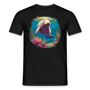 Lamantins Seekuh Lamantin - T-shirt homme - noir - Devant - AI Model Male 178 light (178cm)