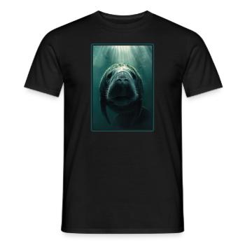 Lamantins Seekuh Lamantin - T-shirt homme - noir - Devant - AI Model Male 178 light (178cm)