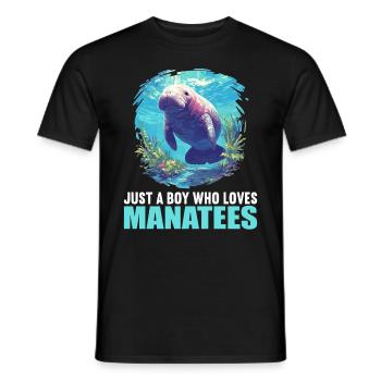 Lamantins Seekuh Lamantin - T-shirt homme - noir - Devant - AI Model Male 178 light (178cm)
