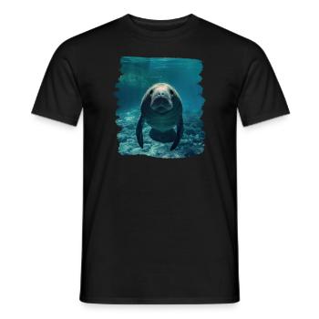 Lamantins Seekuh Lamantin - T-shirt homme - noir - Devant - AI Model Male 178 light (178cm)