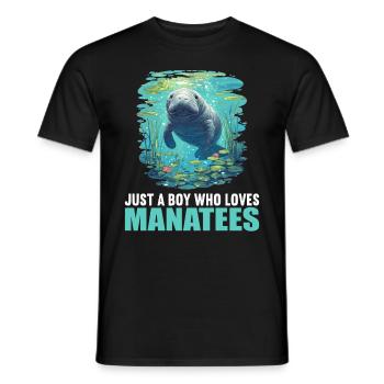 Lamantins Seekuh Lamantin - T-shirt homme - noir - Devant - AI Model Male 178 light (178cm)