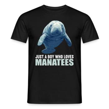 Lamantins Seekuh Lamantin - T-shirt homme - noir - Devant - AI Model Male 178 light (178cm)