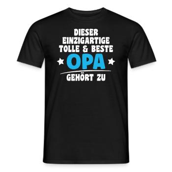 Dieser tolle Opa gehört zu Wunschname - Männer T-Shirt - Schwarz - Vorne - AI Model Male 178 light (178cm)