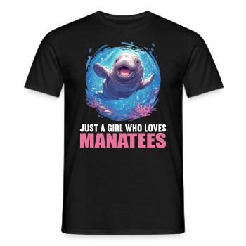 Lamantins Seekuh Lamantin - T-shirt homme - noir - Devant - AI Model Male 178 light (178cm)
