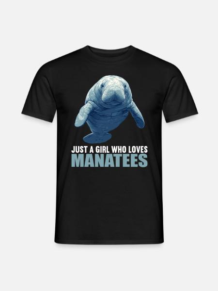 Seekuh Manatees Manatee - Mænd T-shirt - sort