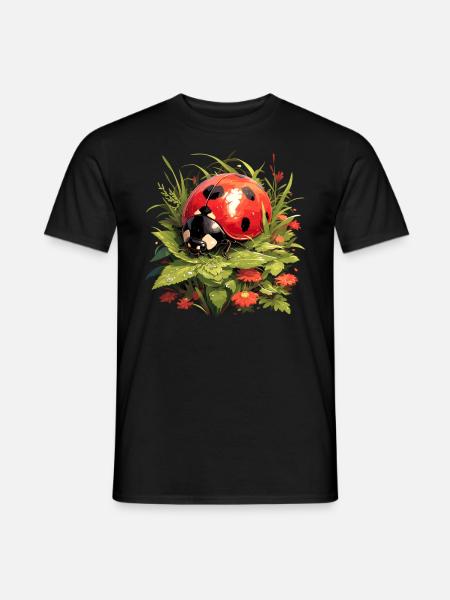 Ladybug Marienkäfer - Men's T-Shirt - black
