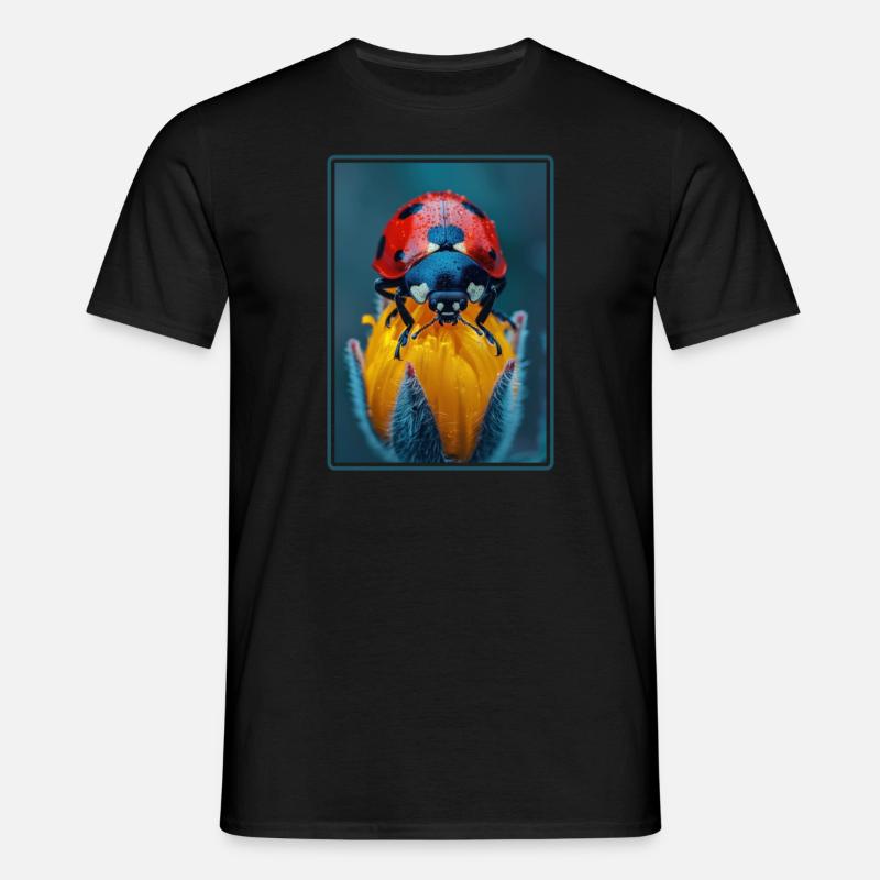 Ladybug Marienkäfer - Männer T-Shirt - Schwarz