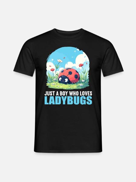 Ladybug Marienkäfer - Männer T-Shirt - Schwarz