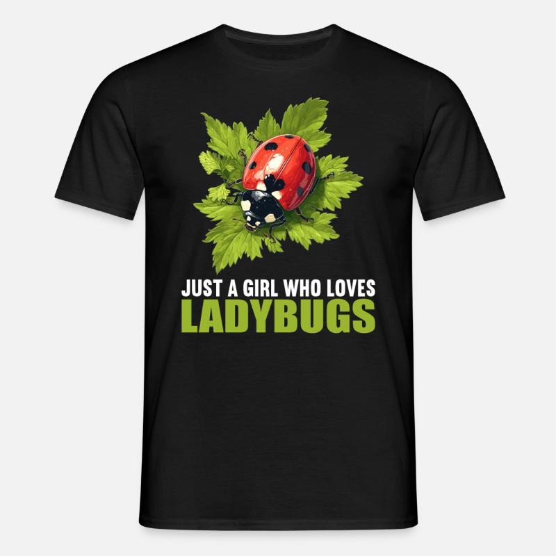 Ladybug Marienkäfer - Männer T-Shirt - Schwarz