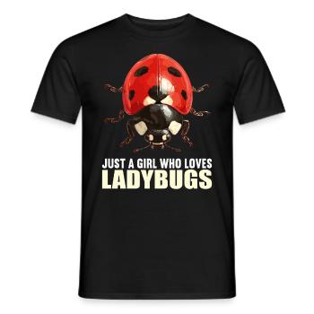 Ladybug Marienkäfer - Men's T-Shirt - black - Front - AI Model Male 178 light (178cm)