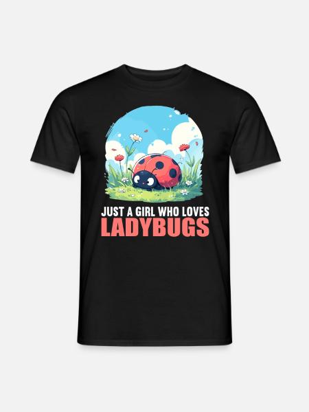 Ladybug Marienkäfer - Men's T-Shirt - black