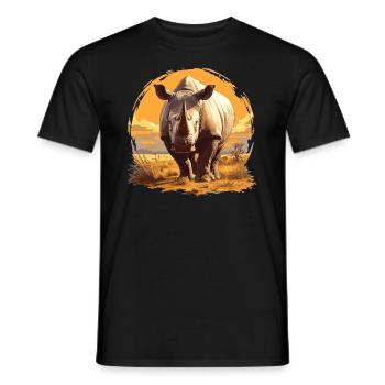 Rhino Rhinos Rhino - Men's T-Shirt - black - Front - AI Model Male 178 light (178cm)