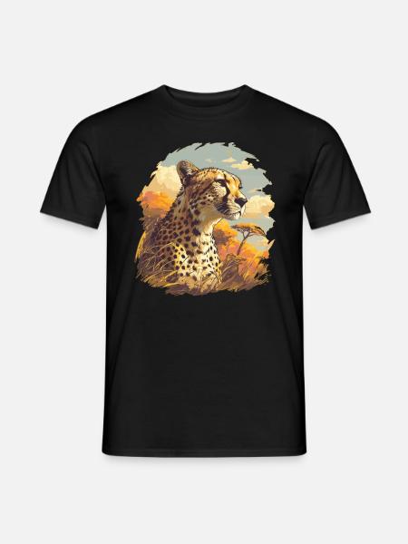 Guépard Geparde Gepard - T-shirt homme - noir