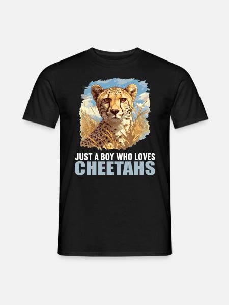 Cheetah Geparde Gepard - Men's T-Shirt - black
