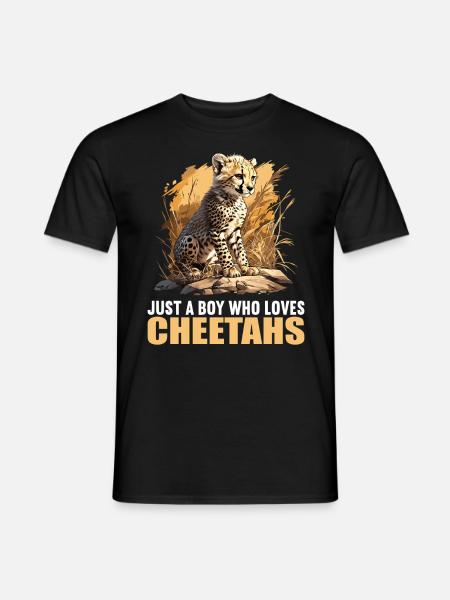 Cheetah Geparde Gepard - Men's T-Shirt - black