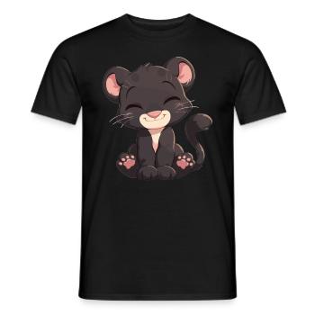 Panthers Panther - Männer T-Shirt - Schwarz - Vorne - AI Model Male 178 light (178cm)
