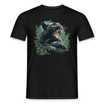 Panthers Panther - Männer T-Shirt - Schwarz - Vorne - AI Model Male 178 light (178cm)
