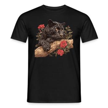 Panthers Panther - Männer T-Shirt - Schwarz - Vorne - AI Model Male 178 light (178cm)