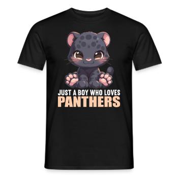 Panthers Panther - Männer T-Shirt - Schwarz - Vorne - AI Model Male 178 light (178cm)