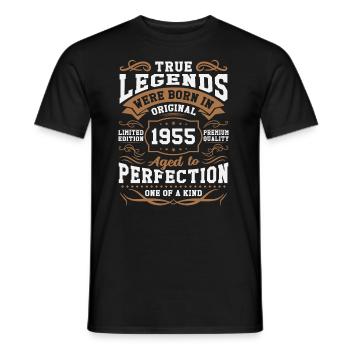 Legenden Geboren 1955 - Männer T-Shirt - Schwarz - Vorne - AI Model Male 178 light (178cm)