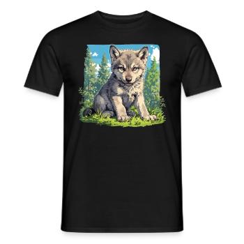 Loups Loup - T-shirt homme - noir - Devant - AI Model Male 178 light (178cm)