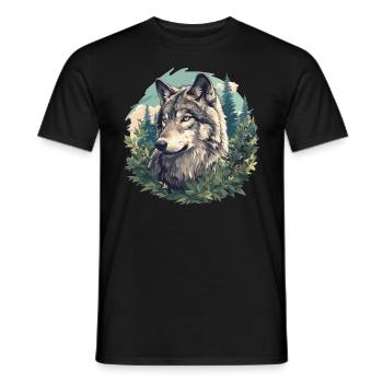 Loups Loup - T-shirt homme - noir - Devant - AI Model Male 178 light (178cm)