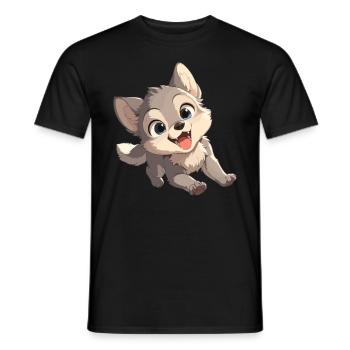 Loups Loup - T-shirt homme - noir - Devant - AI Model Male 178 light (178cm)