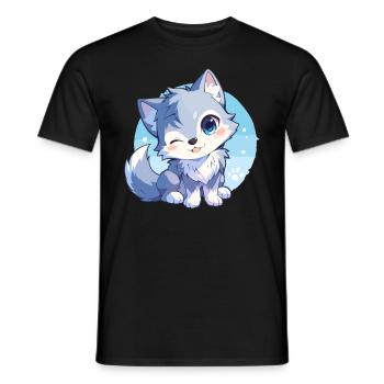Loups Loup - T-shirt homme - noir - Devant - AI Model Male 178 light (178cm)