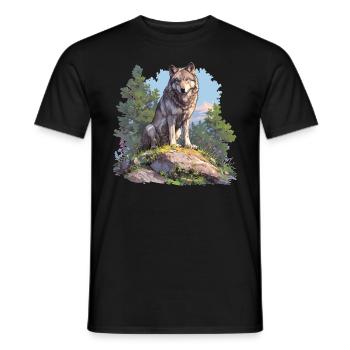 Loups Loup - T-shirt homme - noir - Devant - AI Model Male 178 light (178cm)