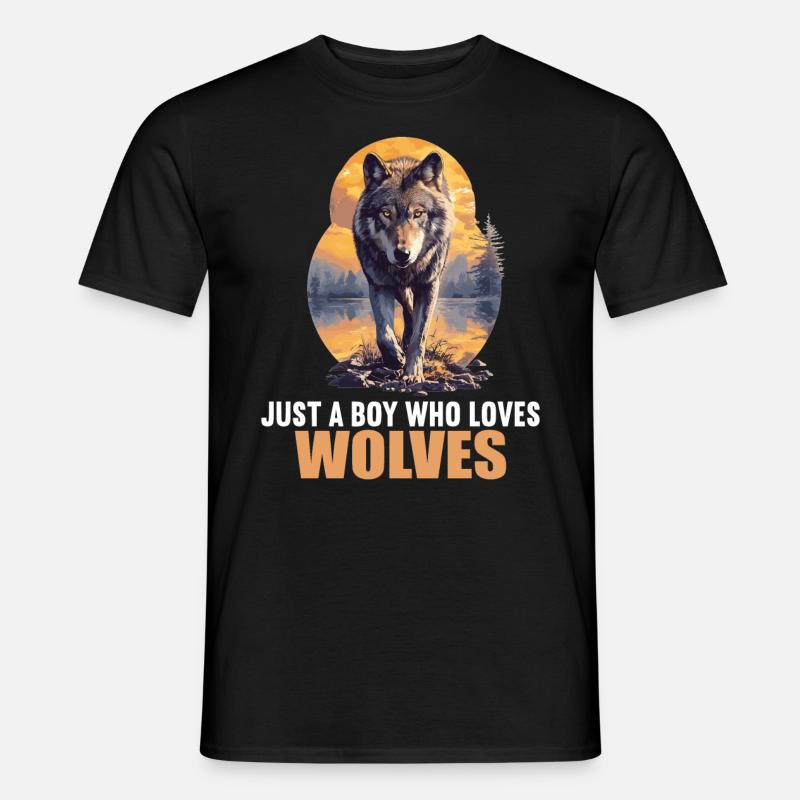 Wölfe Wolf - Männer T-Shirt - Schwarz