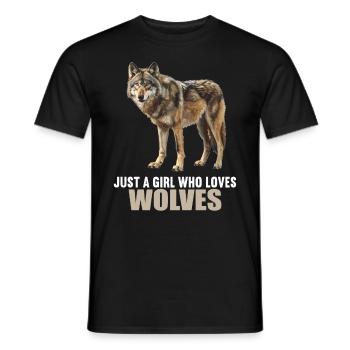 Wolves Wolf - Men's T-Shirt - black - Front - AI Model Male 178 light (178cm)