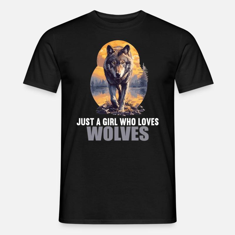 Wölfe Wolf - Männer T-Shirt - Schwarz