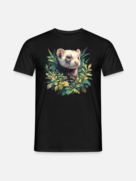 Ferret Frettchen - Men's T-Shirt - black